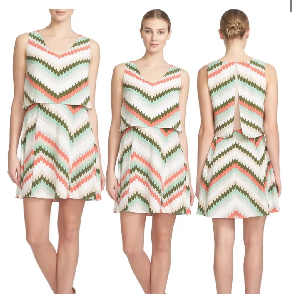1. STATE chevron popover dress